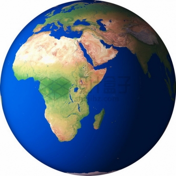 高清地球定位在非洲大陆和印度洋png免抠图片素材