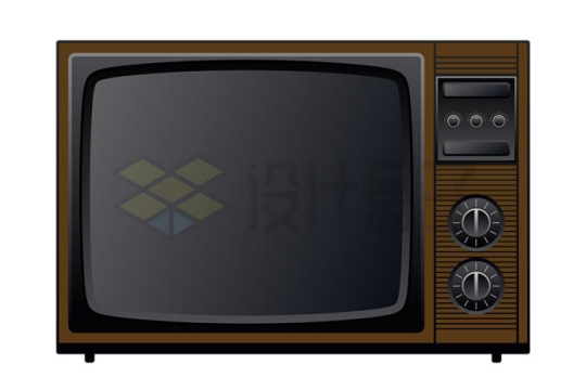 一台复古电视机5095435矢量图片免抠素材
