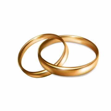 两只金色求婚戒指订婚戒指png图片免抠矢量素材
