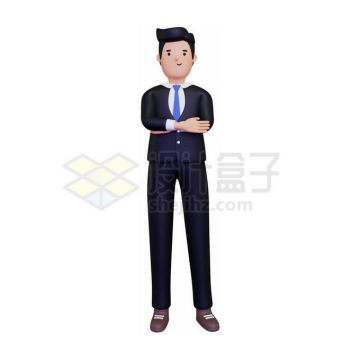 卡通商务人士老板3D人物模型8728959PSD免抠图片素材