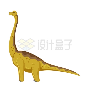 一只抬起高高脖子的雷龙植食性恐龙4661418矢量图片免抠素材