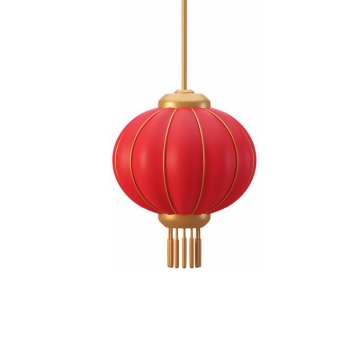 一款新年春节大红灯笼3D模型2704266PSD免抠图片素材