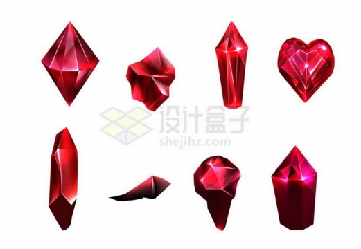 8款红宝石钻石6030615矢量图片免抠素材