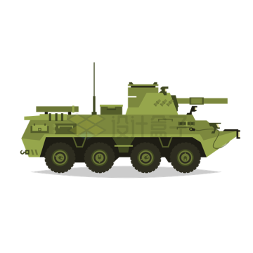 一辆军绿色的装甲车人员输送车8449246矢量图片免抠素材下载