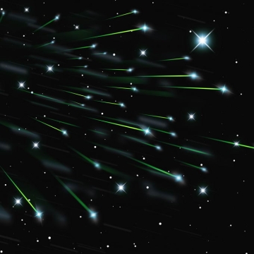 夜晚星空中的绿色星轨流星效果快速飞行的光效果5005291图片免抠素材免费下载