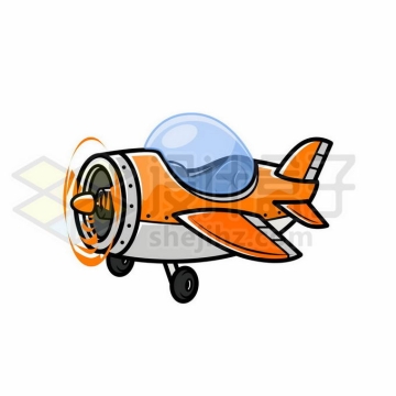 超可爱的橙色卡通飞机5313655矢量图片免抠素材免费下载