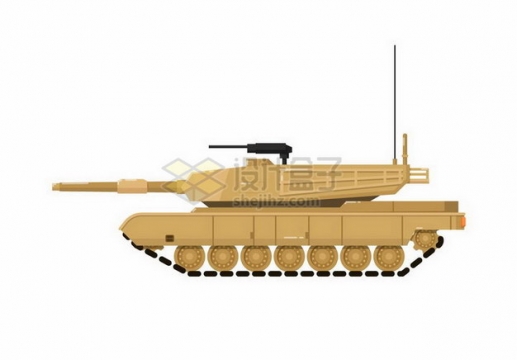 M1A2主战坦克侧视图png图片免抠矢量素材
