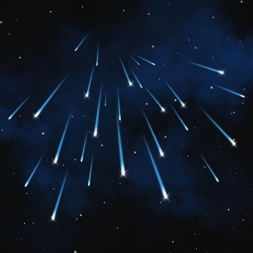 夜晚星空中的蓝色星轨流星效果快速飞行的光效果3614509图片免抠素材免费下载