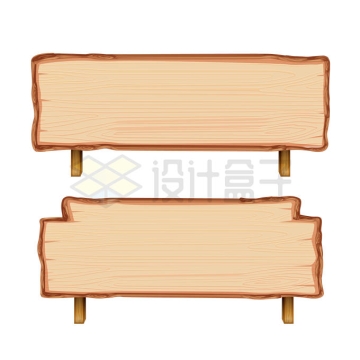 2款长方形木板木头边框文本框信息框6791895矢量图片免抠素材