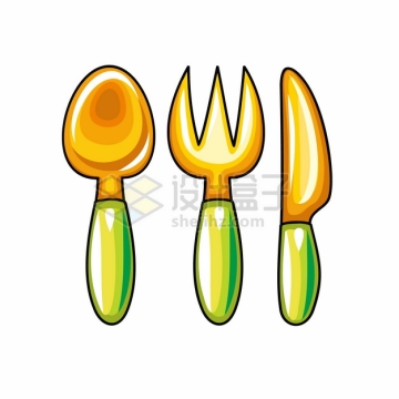 卡通刀叉勺子餐具237212png图片素材