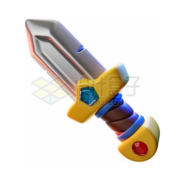 游戏中的卡通宝剑3D游戏道具模型2009473PSD免抠图片素材