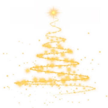 金色线条和发光圆点组成的抽象圣诞树效果2714605图片素材