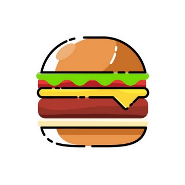 MBE风格汉堡西餐美食图片免抠素材