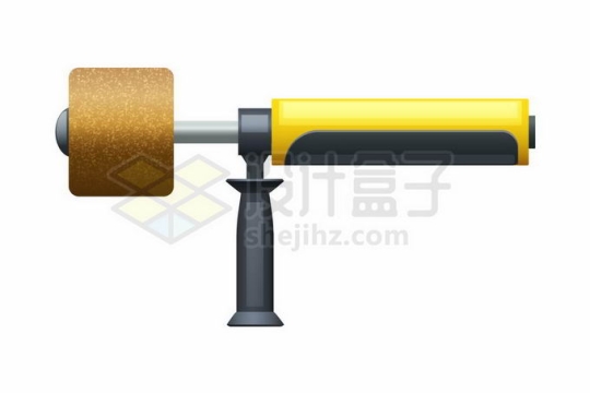 黄黑色的电动抛光机装修电动工具5230914矢量图片免抠素材