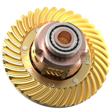 金色传动齿轮螺旋伞齿轮3D模型9060315PSD免抠图片素材