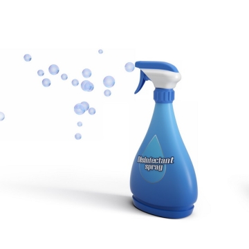蓝色洗涤剂洗洁精瓶子喷出泡泡973355png图片素材