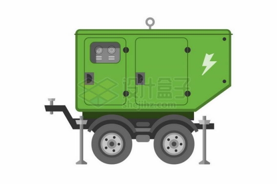 一台绿色柴油发电机组3448871矢量图片免抠素材