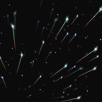 夜晚星空中的彩色流星雨星轨流星效果快速飞行的光效果2411799图片免抠素材免费下载