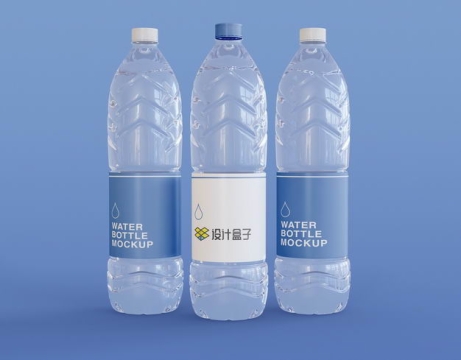 3瓶矿泉水饮用纯净水瓶子塑料瓶包装样机3747864图片素材