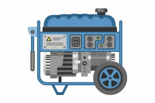一台蓝色便携式柴油发电机组5513771矢量图片免抠素材