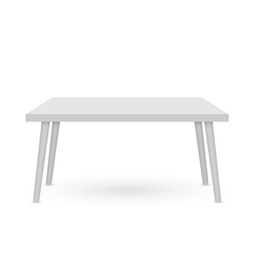 一张银色简约风格的桌子免抠矢量图片素材