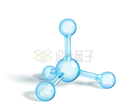 蓝色玻璃效果的分子结构模型6079680矢量图片免抠素材