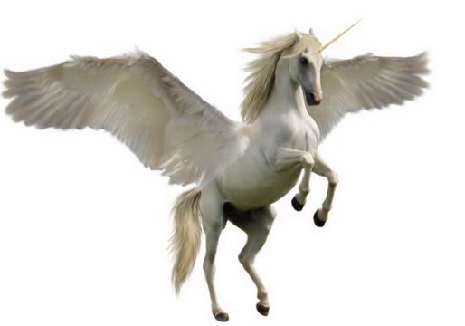 长着翅膀的白马天马飞马独角兽传说中的神话生物神兽4414966png免抠图片素材