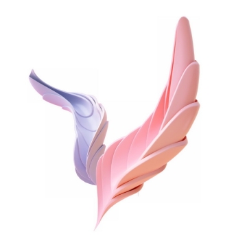 创意粉色紫色抽象扭曲羽毛图案989440png图片素材
