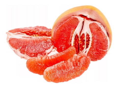 剥开皮的红心柚子美味水果9630547png图片免抠素材