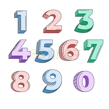 立体数字的最简单画法图片