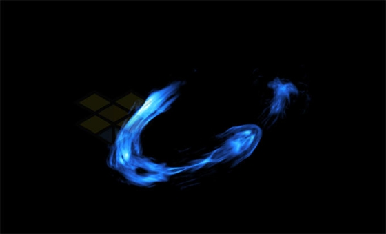 蓝色火焰火光弧形火圈效果3121515PSD免抠图片素材
