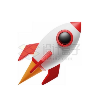 飞行中的卡通小火箭3D模型1683440PSD免抠图片素材