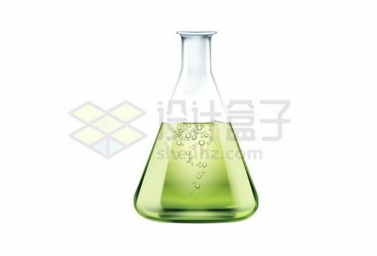锥形瓶里面的绿色化学试剂等化学实验仪器8510886矢量图片免抠素材免费下载