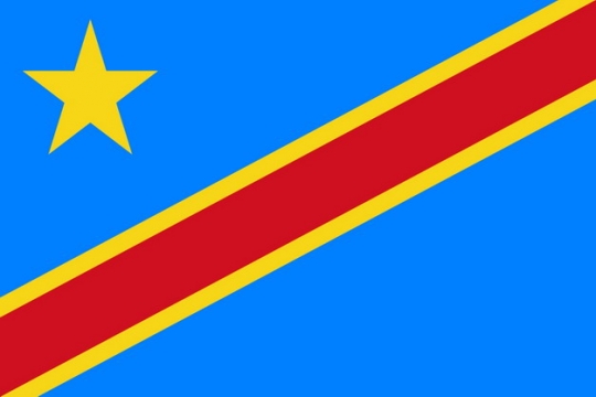 标准版刚果（金）刚果民主共和国国旗图片素材