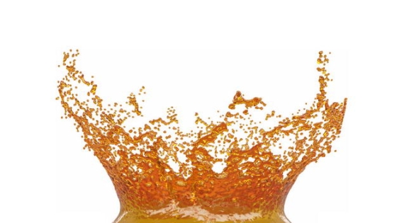 橙色果汁飞溅的橙色水花效果190599png图片免抠素材