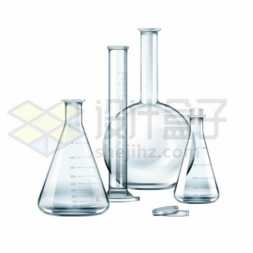 锥形瓶量筒平底烧瓶培养皿等化学实验仪器5530271矢量图片免抠素材免费下载
