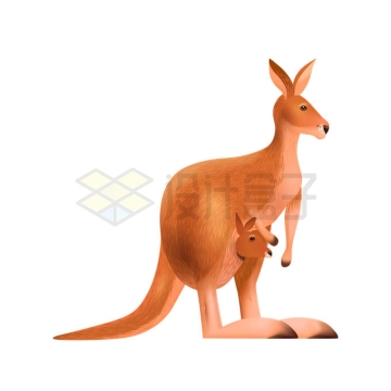 红袋鼠澳大利亚有袋类动物3977124矢量图片免抠素材