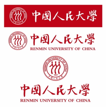 中国人民大学校徽图案带校名LOGO矢量图片素材|AI+PNG