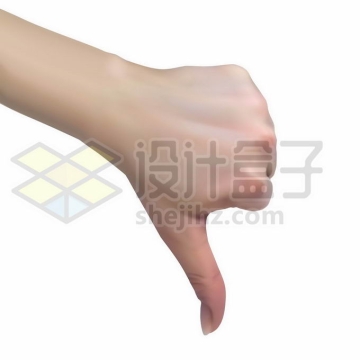 伸出的大拇指朝下的手势表示对别人的鄙视和不赞同5486964矢量图片免抠素材免费下载
