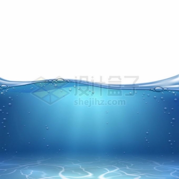 蓝色的水面效果海水海底掠影效果9767346矢量图片免抠素材