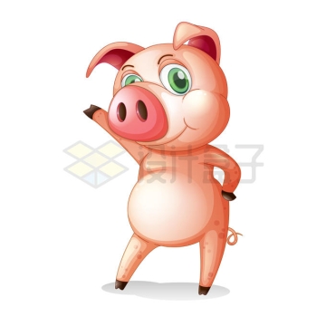 跳舞的卡通小猪9975369矢量图片免抠素材
