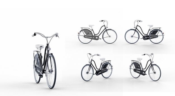 3D立体自行车模型的五个不同角度5450669PSD图片素材