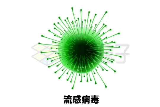 3D立体风格绿色流感病毒5957971矢量图片免抠素材