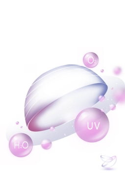 氧气通透性水润并且能够阻挡紫外线的隐形眼镜水凝胶广告效果设计4865576图片素材