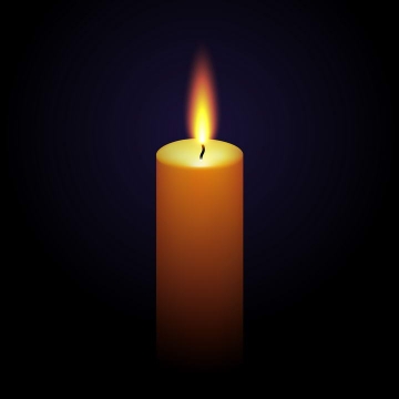黑暗中正在燃烧火焰的高蜡烛免抠矢量图片素材