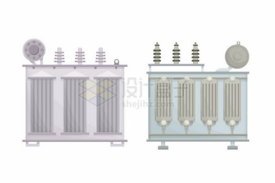 2台干式变压器电力变压器电力设施4543787矢量图片免抠素材