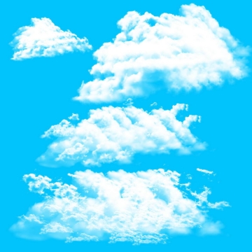 各种款白云漂浮的云朵9430201图片免抠素材
