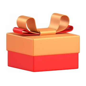 方形红色金色礼物盒3D模型7507904PSD免抠图片素材