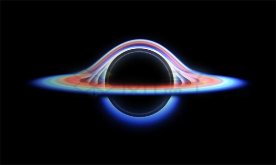 漂亮的黑洞周围扭曲的光影光线效果1722593PSD免抠图片素材