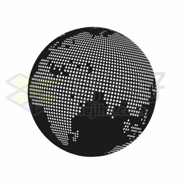 白色圆点点阵世界地图地球图案3658622矢量图片免抠素材